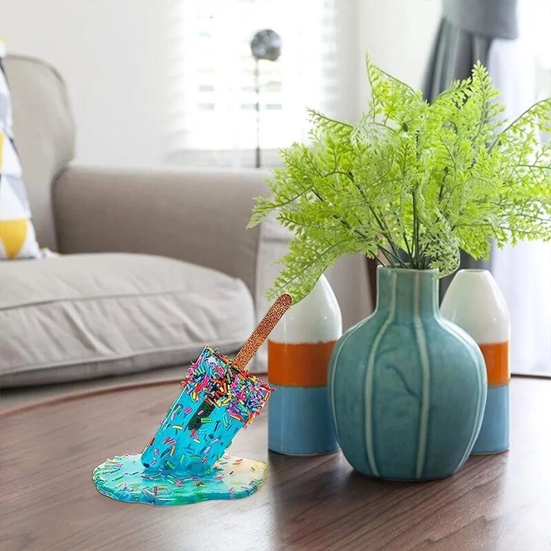 2022 Topire Icicle Sculptură Decorare Popsicles Înghețată Accesorii Decor Home Decor Creativ Miniatură Rășină Artizanat Gheață