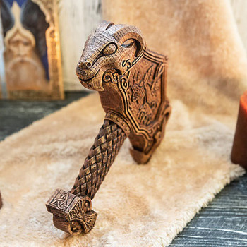 Thors Hammer Pantheons Norse Gods Figurines Sculpture Resin Desktop Miniatures Creative Nordic Ornament Famliy Decoration Crafts