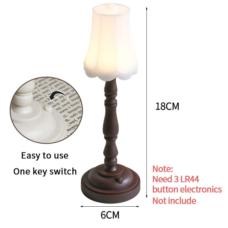 Lampă LED retro Lampă de birou nordică Baterii Lămpi de masă Mini luminițe de noapte pe stradă Lumină de birou reglabilă pentru noptieră Decor de cameră