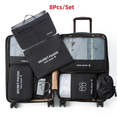 Férfi Utazási Tárolótáskák Ruhák Cipők Fehérnemű Bőrönd Szervező Kozmetikumok Cipzáras tok Otthoni Szekrény Poggyász Kiegészítők