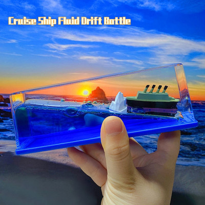 Κρουαζιερόπλοιο Fluid Drift Μπουκάλι Διακόσμηση Σαλονιού Κλεψύδρα Δημιουργικά Διακοσμητικά Θαλάσσιας Βάρκας Διακόσμηση σπιτιού Παιχνίδια Δώρο γενεθλίων