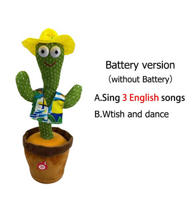 Poklon za uređenje doma Lijepa igračka koja govori Plešući kaktus Lutka Govori Razgovarajte Snimajte zvuk Ponovite igračku Kawaii Kaktus Obrazovanje djece