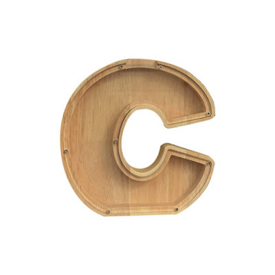 26 betűs fa malacpersely névmatricával, személyre szabott, átlátszó üveg persely gyerekeknek, ajándék otthoni dekoráció