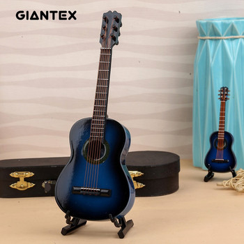 Μίνι Κλασική Κιθάρα Ξύλινη Μινιατούρα Κιθάρα Μοντέλο Μουσικό Όργανο Διακόσμηση κιθάρας Διακόσμηση δώρου για υπνοδωμάτιο σαλόνι