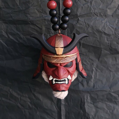Cască Samurai Kabuto Hannya Japanese Oni - Oglinda retrovizoare pentru mașină Charm Accesorii pentru mașină Oglinda retrovizoare pandantiv Decorare mașină