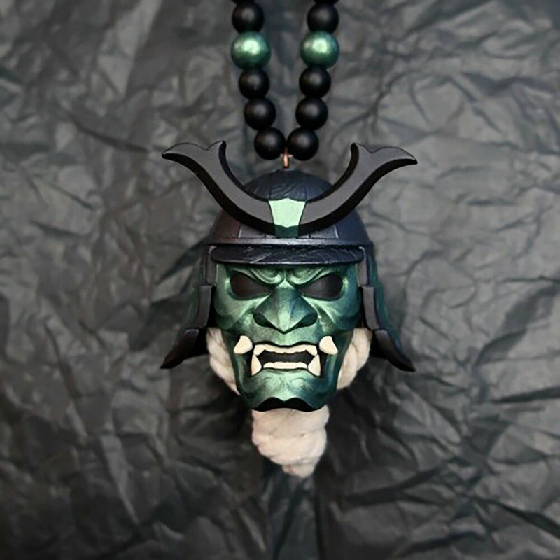 Cască Samurai Kabuto Hannya Japanese Oni - Oglinda retrovizoare pentru mașină Charm Accesorii pentru mașină Oglinda retrovizoare pandantiv Decorare mașină