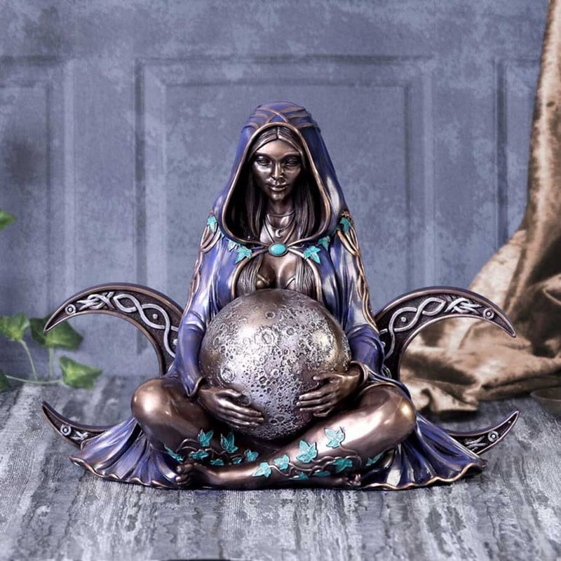 Földanya szobor Gaia Tündér dekoratív Buddha szobor Figura Istennő Gyógyító Csakra Meditáció Mitikus Otthoni dekoráció
