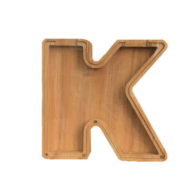 26 raidžių medinė kiaulytė su vardiniu lipduku suasmeninta permatoma stiklinė pinigų dėžutė vaikams dovanų namų puošmena