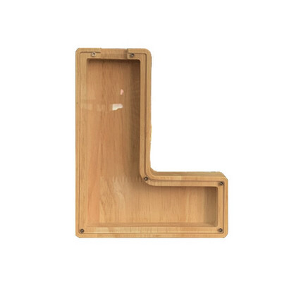 26 raidžių medinė kiaulytė su vardiniu lipduku suasmeninta permatoma stiklinė pinigų dėžutė vaikams dovanų namų puošmena