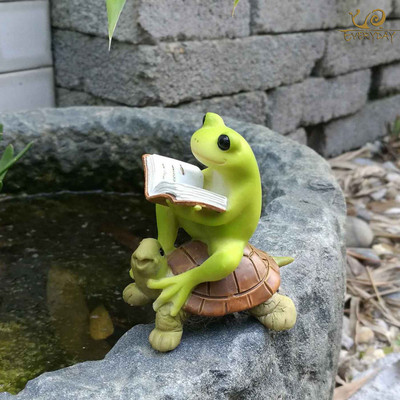 Mindennapi kollekció Állat Béka Tündér Kert Figurák Miniatűr Táj Lakberendezési Kiegészítők Születésnapi ajándék Emléktárgyak