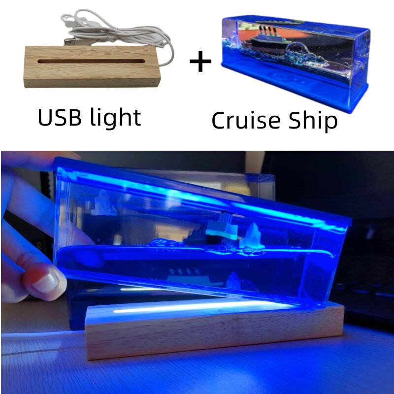Titanic Table Cruise Ship Fluid Drift Palack Dekoráció Születésnapi Karácsonyi Ajándék Mini Dekompressziós Otthoni Nappali Dekorációs Hajó