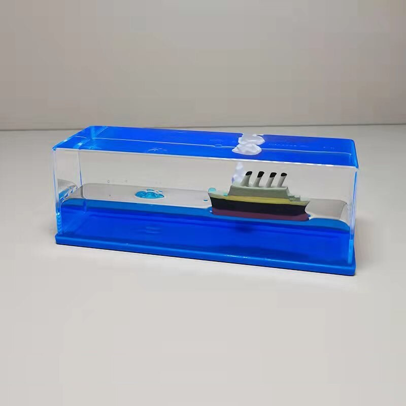 Titanic Table Cruise Ship Fluid Drift Palack Dekoráció Születésnapi Karácsonyi Ajándék Mini Dekompressziós Otthoni Nappali Dekorációs Hajó
