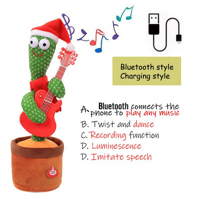 2023. aasta jõulud tantsiv kaktus Electron Palus mänguasi Pehme plüüsis nukk beebikaktus, mis võib laulda ja tantsida sünnipäevakingitus