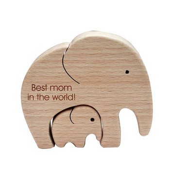 Παιδική κρεβατοκάμαρα Χαριτωμένο ξύλινο στολίδι άγαλμα ελέφαντα για διακόσμηση επίπλων Παιχνίδι ελέφαντα Οικογενειακή διακόσμηση