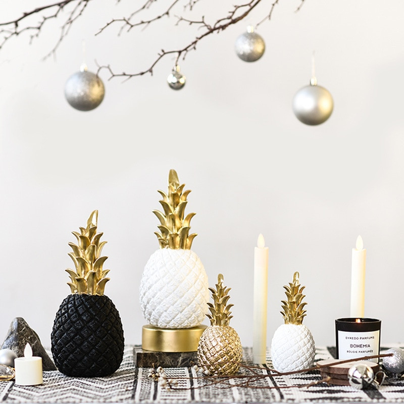 Nordic Home Decor Ananász Díszek Kreatív Fruit Shape Desktop Nappali Dekoráció Esküvői Ajándék Otthoni Dekorációs Kiegészítők