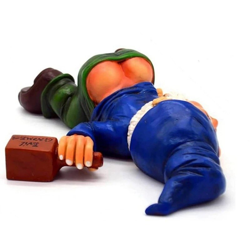 Vicces gnóm díszek gyanta figurák pajkos kert gnóm kerti dekoráció figurák villa otthoni kert szobor díszítése gnóm