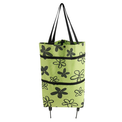 Sklopiva torba za kupnju Oxford platnena torba za višekratnu upotrebu za kolica na kotačićima Prijenosna torba za kupnju Sklopive torbe za trgovinu namirnicama