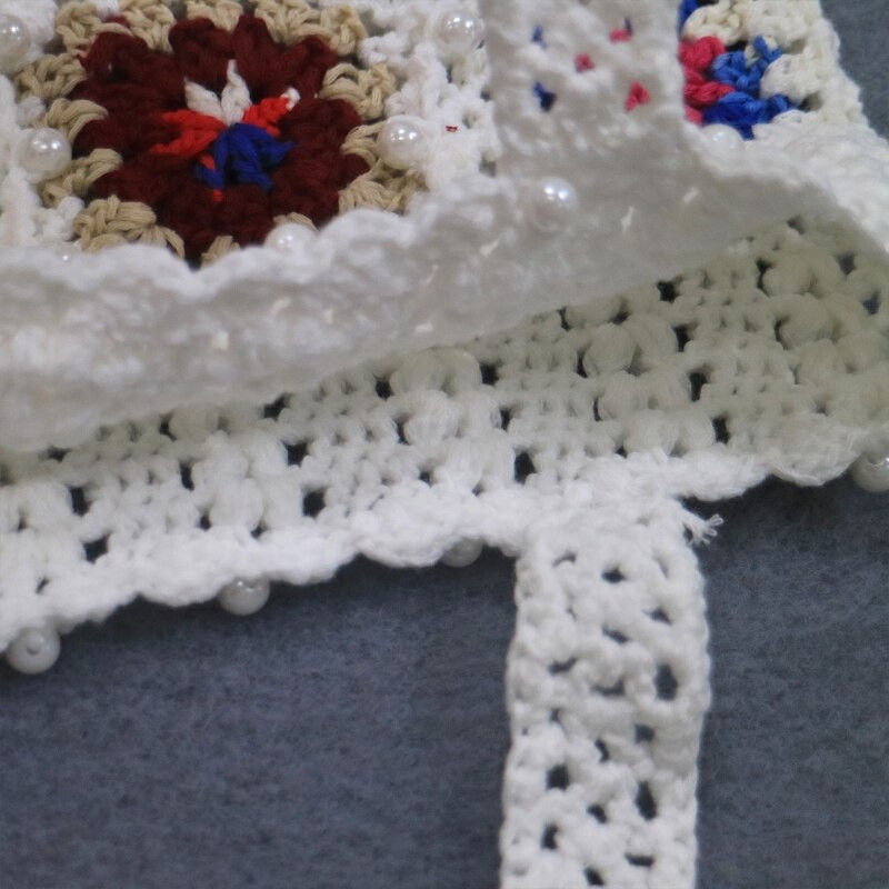 Дамски бохемски плетени на една кука чанти с тъкани цветя Ретро плетени пазарски чанти 60x38x35cm чанта за съхранение Летни туристически дамски плажни чанти