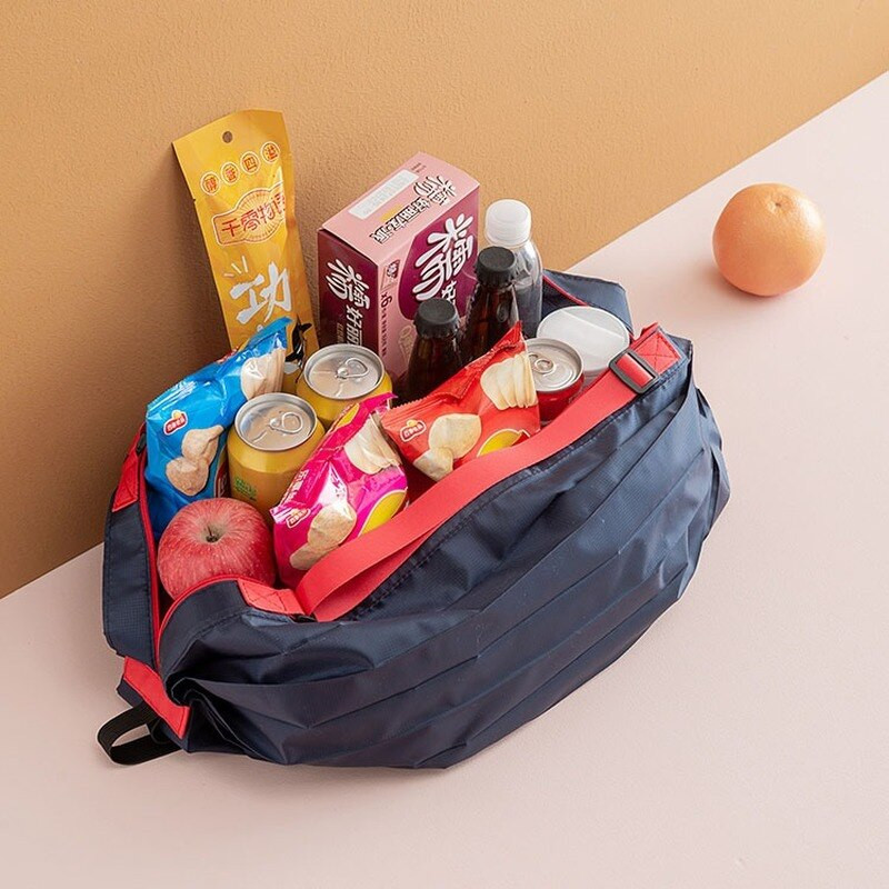 Geantă de cumpărături pliabilă, groasă, rezistentă la rupere, din pânză Oxford, comodă de călătorie, pentru depozitarea organelor de supermarket, de capacitate mare