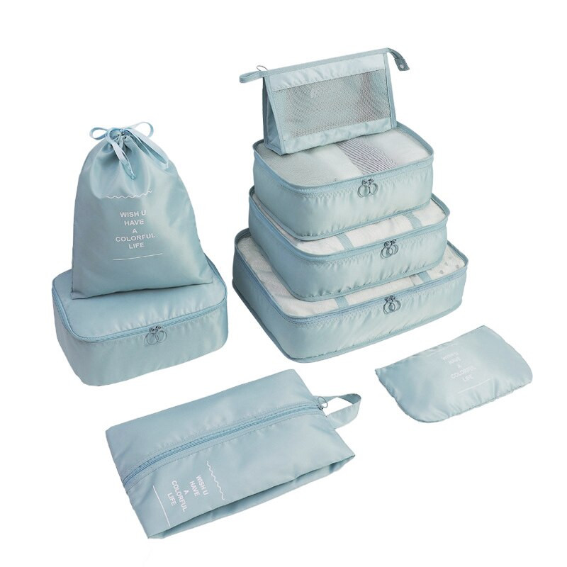 8TK komplekt Korralduskotid reisikorraldajate jaoks Kotid Aksessuaarid Pagasikohvri Korraldaja Veekindel pesukott Riiete panipaik