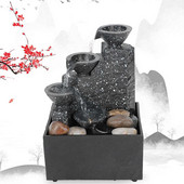 Ornament de birou Mod de încărcare USB Fântână de apă Fântână de birou Artizanat potrivit pentru interior, birou, dormitor, cameră de învățare, ceainic