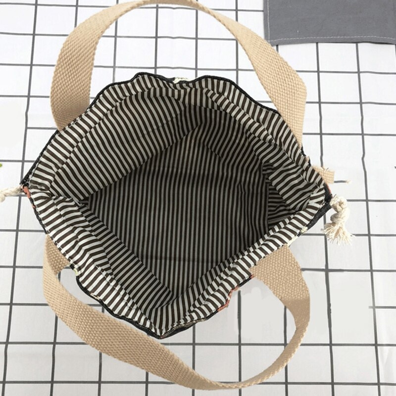 Moterų pikniko pietų krepšys suaugusiems darbo pusryčių organizatorius vandeniui atsparus laikymo krepšys Animacinių filmų gyvūnų kačių pietų dėžutės organizatorius rankinė