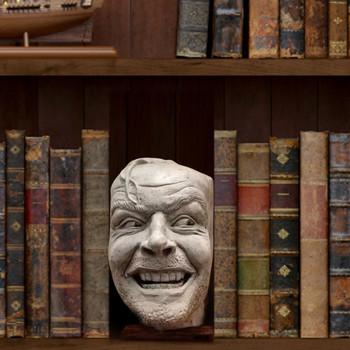 2022 Sculpture Of The Shining Bookend Library Εδώ είναι Johnny Sculpture Resin Desktop Ornament Διακοσμήσεις αγαλμάτων ραφιών βιβλίων με αστεία όψη