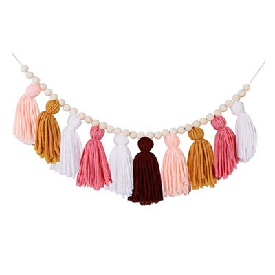 Gyerekszoba dekoráció Boho bojt fagyöngyök óvodai sátor Függő medál baba fotó kellékek Nordic Wall Decor álomfogó