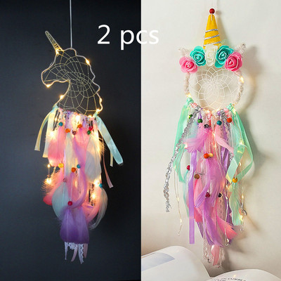 Ükssarviku unenäopüüdja Boho tüdrukute kawaii toakaunistus Jõulud Kodusein Roosa Unenäopüüdja Kaunistus Magamistoa Lasteaia Kingitus beebile