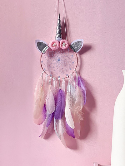 Ükssarviku unenäopüüdja Boho tüdrukute kawaii toakaunistus Jõulud Kodusein Roosa Unenäopüüdja Kaunistus Magamistoa Lasteaia Kingitus beebile