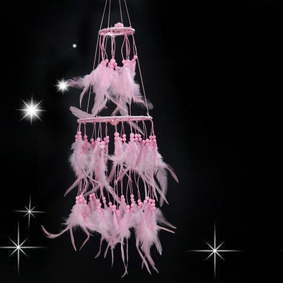 Atrapator de Vise Clopote de vant Arta Clopotei Decoratiuni Camera Fetelor Accesorii Pandantiv Dormitor Decorare Dormitor Cadou Pana lucrata manual