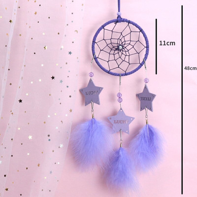 Atrapator de Vise Clopote de vant Arta Clopotei Decoratiuni Camera Fetelor Accesorii Pandantiv Dormitor Decorare Dormitor Cadou Pana lucrata manual