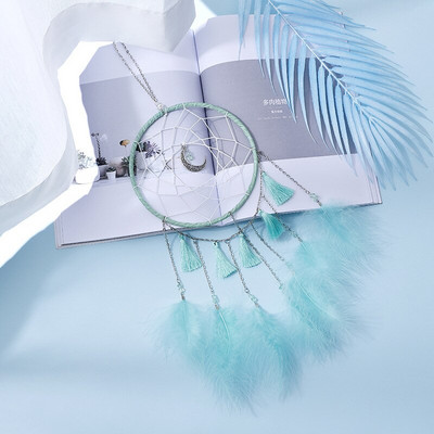 Atrapator de Vise Clopote de vant Arta Clopotei Decoratiuni Camera Fetelor Accesorii Pandantiv Dormitor Decorare Dormitor Cadou Pana lucrata manual