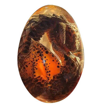 Διαφανές Αυγό Δράκου Λάβα Δεινόσαυρος Ρητίνη Έμβρυο Αυγό Δώρο Διακοσμητική Συλλογή Αναμνηστικά Φιγούρες Γλυπτική Φωτιά Δράκος Wyvern