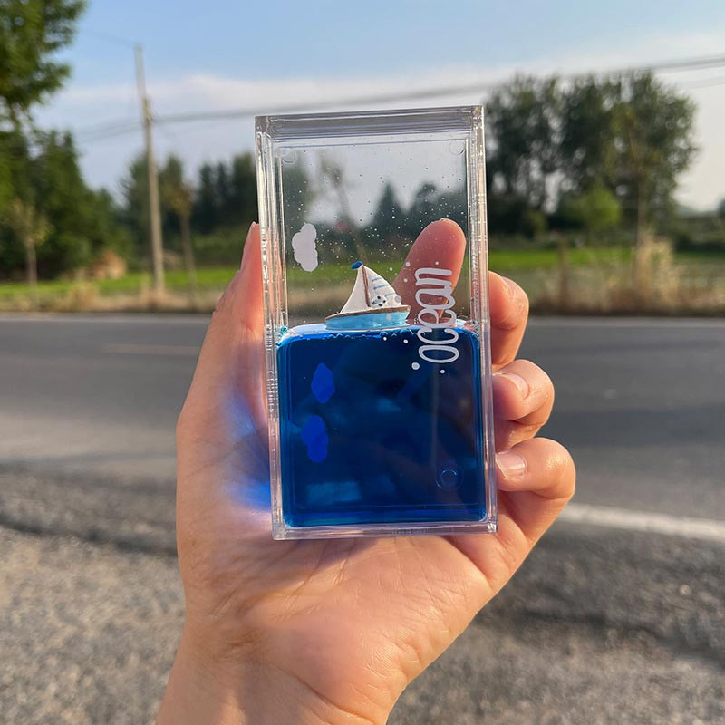 Croaziera Fluid Lichid Clepsidra Miniatura Accesorii Decorare Acasa Nava Peisaj Maritim Ornament Birou Sufragerie Decor Desktop