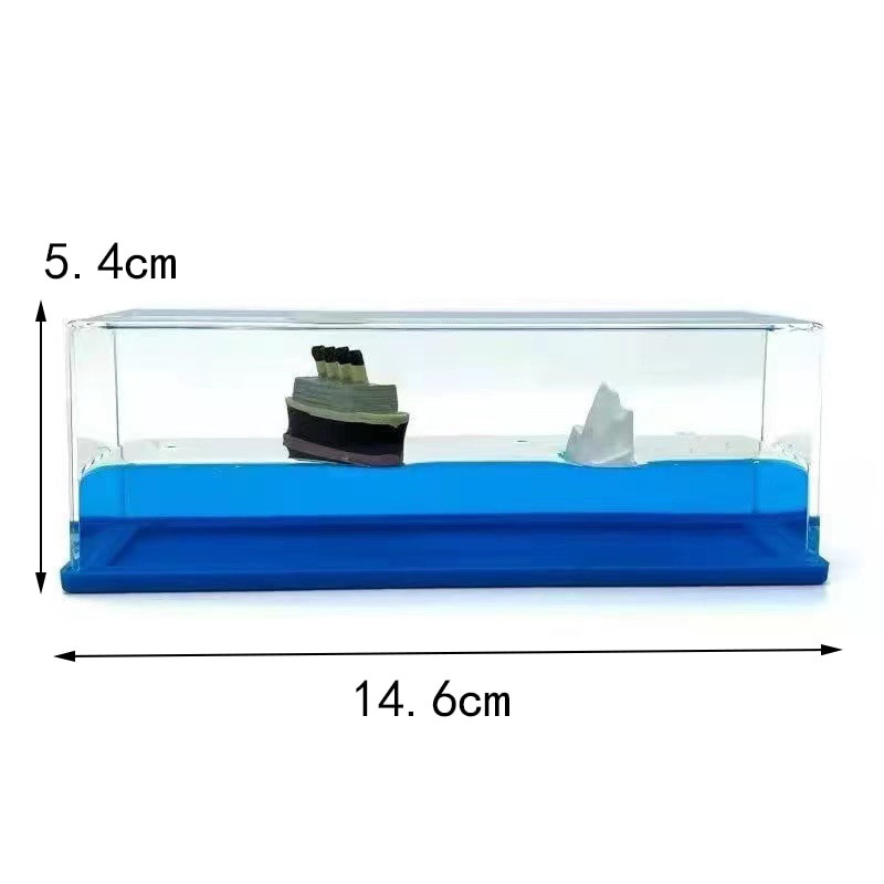 Croaziera Fluid Lichid Clepsidra Miniatura Accesorii Decorare Acasa Nava Peisaj Maritim Ornament Birou Sufragerie Decor Desktop