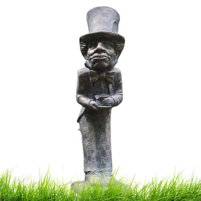 Alice Csodaországban Kerti díszek Tündérgyanta Alice Fehér Nyúl Mad Hatter Cheshire Cat figura Kerti szobor az udvarra