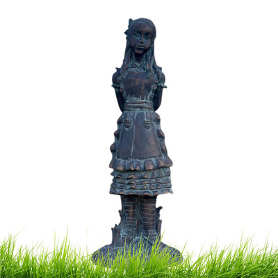 Alice Csodaországban Kerti díszek Tündérgyanta Alice Fehér Nyúl Mad Hatter Cheshire Cat figura Kerti szobor az udvarra