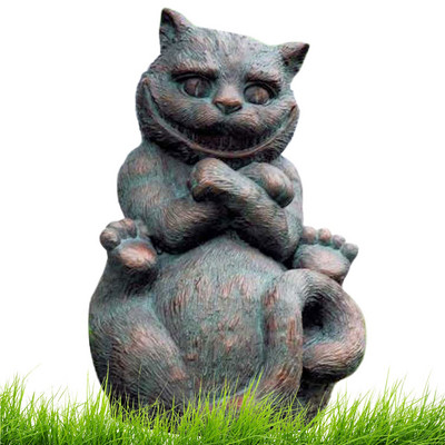 Alice Csodaországban Kerti díszek Tündérgyanta Alice Fehér Nyúl Mad Hatter Cheshire Cat figura Kerti szobor az udvarra