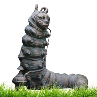 Alice Csodaországban Kerti díszek Tündérgyanta Alice Fehér Nyúl Mad Hatter Cheshire Cat figura Kerti szobor az udvarra