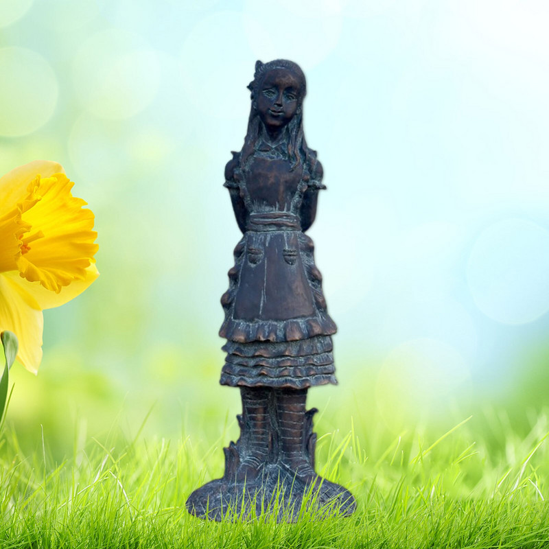 Alice Csodaországban Kerti díszek Tündérgyanta Alice Fehér Nyúl Mad Hatter Cheshire Cat figura Kerti szobor az udvarra