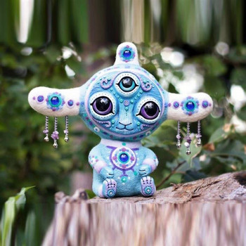 Нов Kawaii Fantasy World Creature Decorations Handmake DIY Elf Resin Statue Cartoon Alien Outdoor Garden Home Decor Figurine
