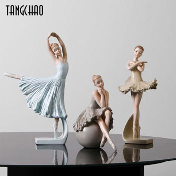 TANGCHAO Σκανδιναβικό άγαλμα κοριτσιού μπαλέτου Δημιουργική διακόσμηση σπιτιού Ρητίνη ειδώλια μπαλέτου για διακόσμηση δωματίου σπιτιού Δώρο για φίλη