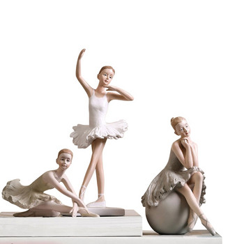 TANGCHAO Σκανδιναβικό άγαλμα κοριτσιού μπαλέτου Δημιουργική διακόσμηση σπιτιού Ρητίνη ειδώλια μπαλέτου για διακόσμηση δωματίου σπιτιού Δώρο για φίλη