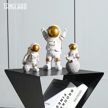3τμχ Σκανδιναβικά ειδώλια αστροναύτη Γλυπτό από ρητίνη Μοντέρνα διακόσμηση σπιτιού Μινιατούρες Στολίδια τραπεζιού Φιγούρα κοσμοναύτη Διακοσμητικό σπιτιού