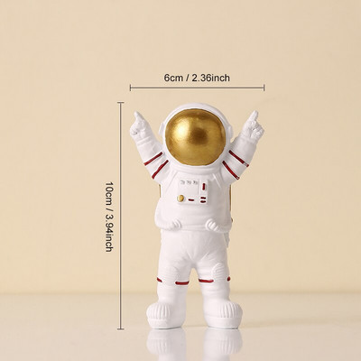 3db északi űrhajós figurák gyanta szobor modern lakberendezés miniatűr asztali díszek űrhajós figura lakberendezés