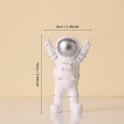 3db északi űrhajós figurák gyanta szobor modern lakberendezés miniatűr asztali díszek űrhajós figura lakberendezés