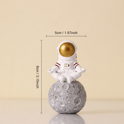 3db északi űrhajós figurák gyanta szobor modern lakberendezés miniatűr asztali díszek űrhajós figura lakberendezés