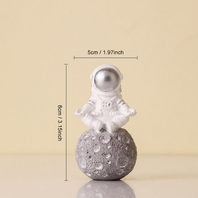 3db északi űrhajós figurák gyanta szobor modern lakberendezés miniatűr asztali díszek űrhajós figura lakberendezés