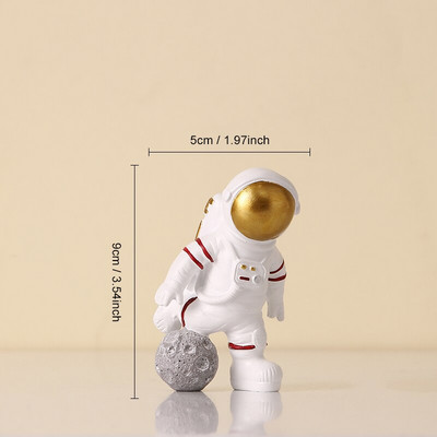 3db északi űrhajós figurák gyanta szobor modern lakberendezés miniatűr asztali díszek űrhajós figura lakberendezés